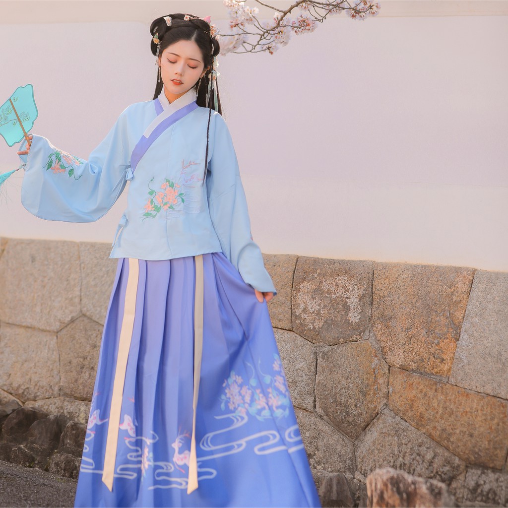 Váy Nữ Trang Phục Cổ Trang Trung Quốc Thời Nhà Hán Váy Ru Dài Ngang Eo
